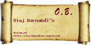 Olaj Barnabás névjegykártya