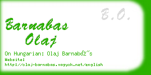 barnabas olaj business card